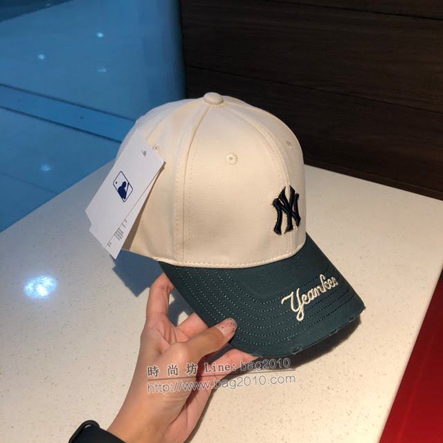 NY新品男士帽子 MLB做舊拼接棒球帽鴨舌帽  mm1479